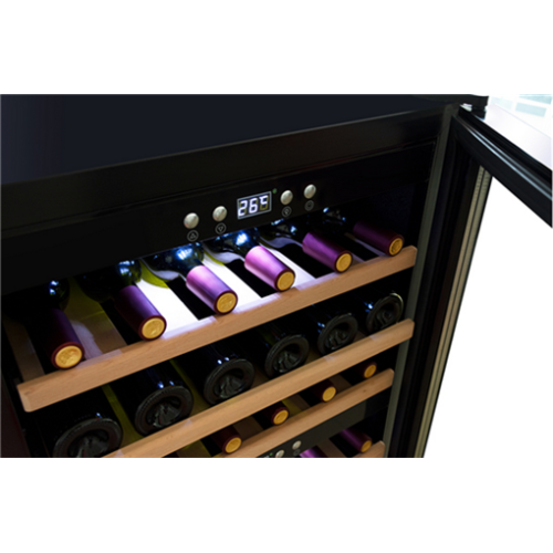 China 66 Bottle Quiet Operation Wine Refrigerator Wine Cabinet Supplier